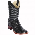 New Arrivals Los Altos Men's Black Pirarucu Fish Cowboy Boots | Black