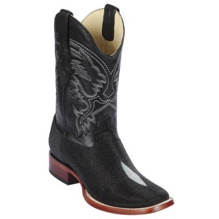 New Arrivals Los Altos Men's Square Toe Stingray Boots | Black