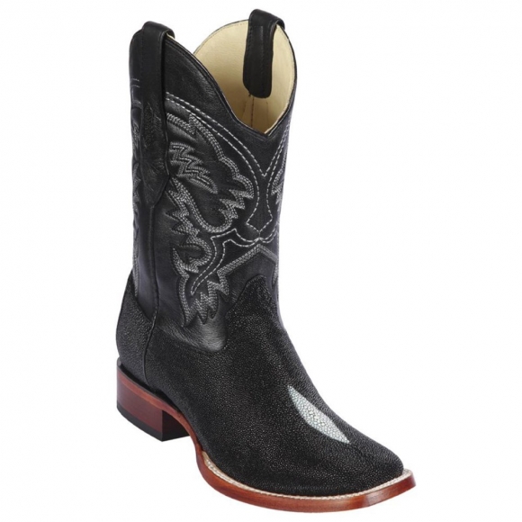 New Arrivals Los Altos Men's Square Toe Stingray Boots | Black