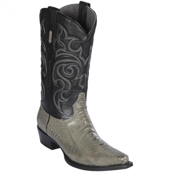 New Arrivals Los Altos Men's Grey Ostrich Leg Cowboy Boots | Grey