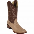 New Arrivals Los Altos Men's Mens Square Toe Smooth Ostrich Western Boots | Mocka Brown