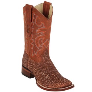 New Arrivals Los Altos Men's Square Toe Shark Skin Cowboy Boots | Cognac
