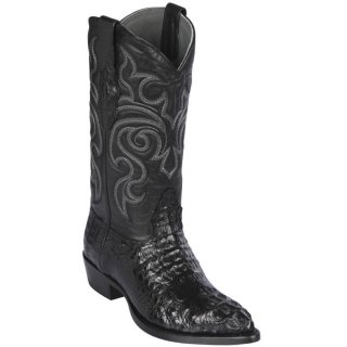 New Arrivals Los Altos Men's Caiman Hornback J-Toe Western Boots | Black