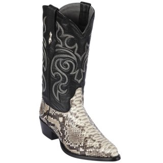 New Arrivals Los Altos Men's Natural Python Snakeskin J-Toe Cowboy Boots | Natural