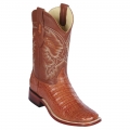 New Arrivals Los Altos Men's Caiman Belly Square Toe Boots | Leather