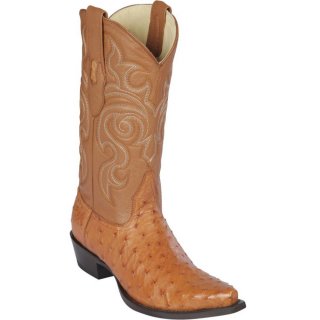 New Arrivals Los Altos Men's Cowboy Ostrich Boots Honey Snip Toe | Honey