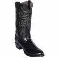 New Arrivals Los Altos Men's Black Eel Skin R-Toe Western Boots | Black