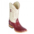 New Arrivals Los Altos Men's Smooth Ostrich Boots | Burgundy