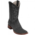 New Arrivals Los Altos Men's Sanded Black Lizard Cowboy Boots | Black