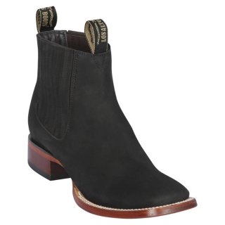 New Arrivals Los Altos Men's Black Square Toe Ankle Boots | Black