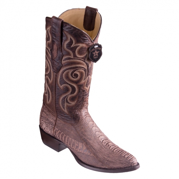 New Arrivals Los Altos Men's Sanded Brown Ostrich Leg Boots | Sanded Brown