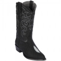 New Arrivals Los Altos Men's Single Stone Stingray Boots J-Toe | Black