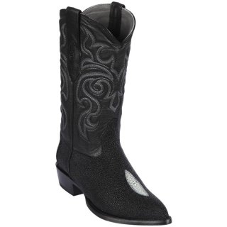 New Arrivals Los Altos Men's Single Stone Stingray Boots J-Toe | Black