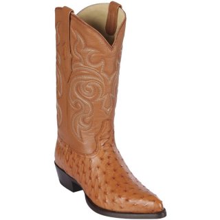 New Arrivals Los Altos Men's Honey Ostrich Cowboy Boots J-Toe | Honey