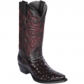 New Arrivals Los Altos Men's Ostrich Western Boots Black Cherry | Black Cherry