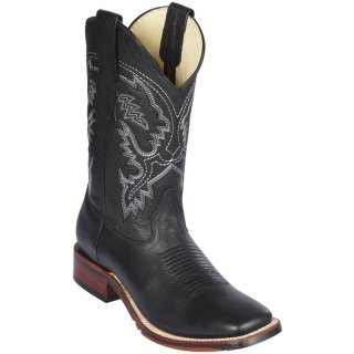 New Arrivals Los Altos Men's Mens Black Square Toe Boots | Black