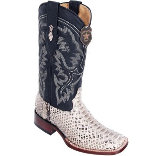 New Arrivals Los Altos Men's Natural Python Square Toe Boots | Natural