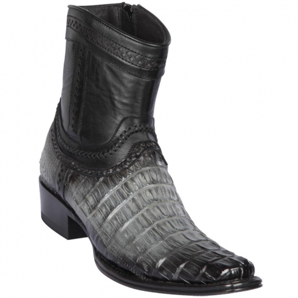New Arrivals Los Altos Men's Ankle Caiman Tail Boots | Grey