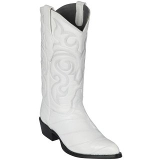 New Arrivals Los Altos Men's White Eel Skin Boots | White
