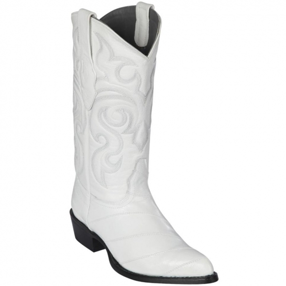 New Arrivals Los Altos Men's White Eel Skin Boots | White