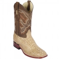 New Arrivals Los Altos Men's Caiman Hornback Cowboy Boots | Honey