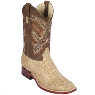 New Arrivals Los Altos Men's Caiman Hornback Cowboy Boots | Honey
