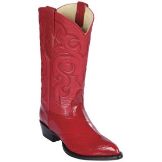 New Arrivals Los Altos Men's Mens Red Eel Cowboy Boots J-Toe | Red
