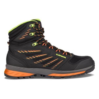 Lowa Men's Trek Evo GTX Mid-Black/Flame | Free Shipping