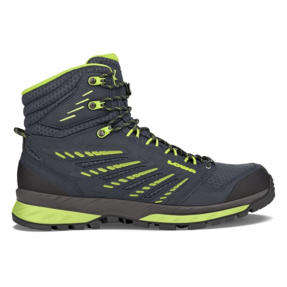 Lowa Men's Trek Evo GTX Mid-Navy/Lime | Free Shipping