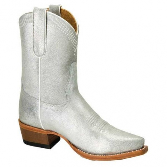 MACIE BEAN NEW ARRIVALS WOMEN'S HEY O WESTERN BOOTS - SNIP TOE - SILVER