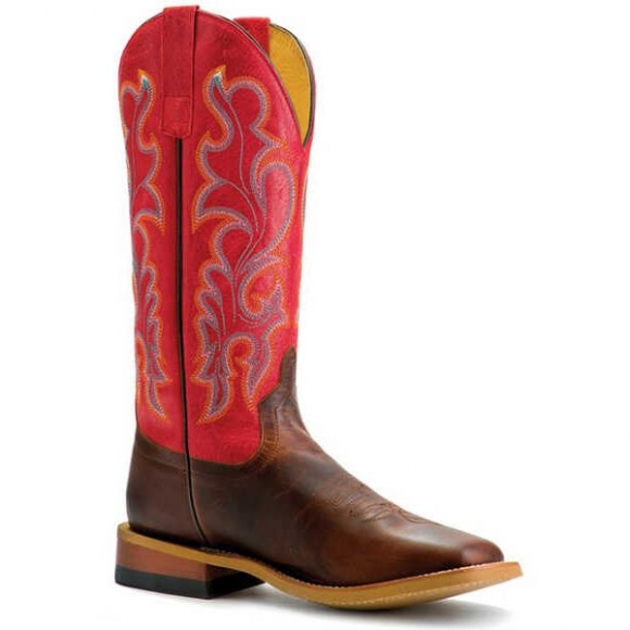 MACIE BEAN NEW ARRIVALS WOMEN'S OLD TOWN ROAD WESTERN BOOTS - BROAD SQUARE TOE - RED