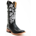MACIE BEAN NEW ARRIVALS WOMEN'S BLACK EYED SUSAN WESTERN BOOTS - SQUARE TOE - BLACK