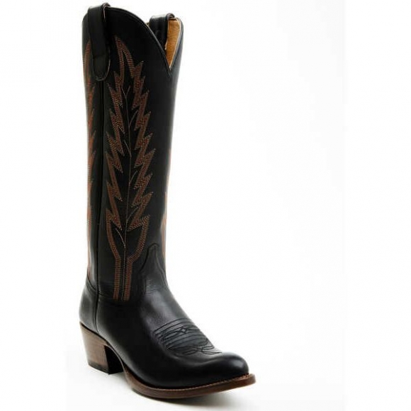 MACIE BEAN NEW ARRIVALS BURNIN' DAYLIGHT WESTERN BOOTS - MEDIUM TOE - BLACK