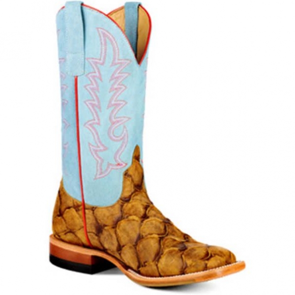 MACIE BEAN NEW ARRIVALS WOMEN'S IN REEL TIME WESTERN BOOTS - BROAD SQUARE TOE - HONEY