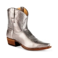 MACIE BEAN NEW ARRIVALS WOMEN'S PETAL TO THE GUNMETAL FASHION WESTERN BOOTIES - SNIP TOE - PEWTER