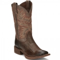 NEW ARRIVALS NOCONA WOMEN'S SIERRA ANTIQUED BROWN SQUARE TOE WESTERN BOOTS HR4501-Antiqued Brown