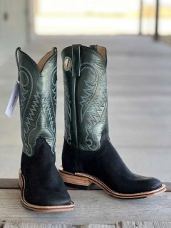 Olathe Europe Free Delivery Black Boar Boots - Black/Green