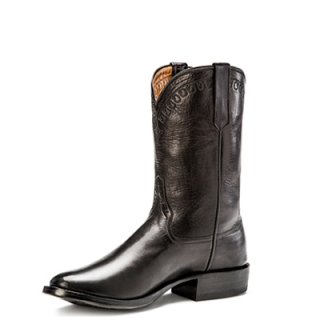 STYLISH OUTLET RIOS BOOTS 11" BLACK SLEEK BUFFALO CALF R9026