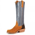 STYLISH OUTLET RIOS BOOTS 16" NAVY WAXY KANSAS & RUST CRAZYHORSE REVERSE R9030