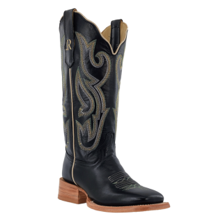 R Watson Quick Ship Women's Cowhide Wide Square 13"- EBONY