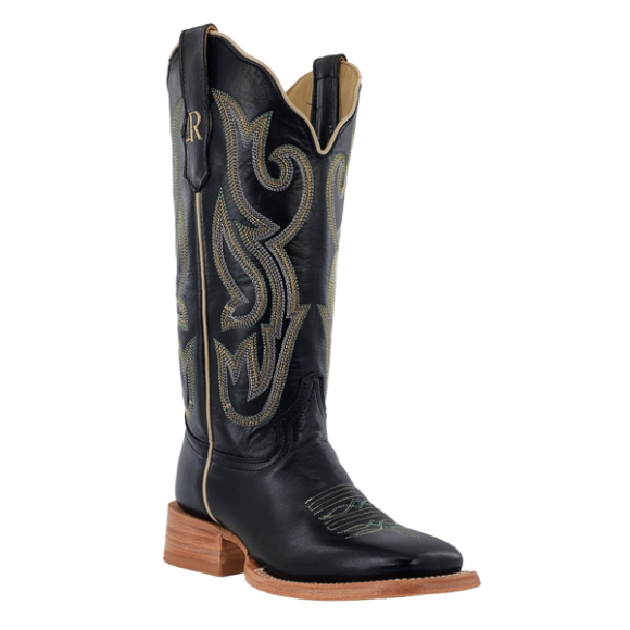 R Watson Quick Ship Women's Cowhide Wide Square 13"- EBONY