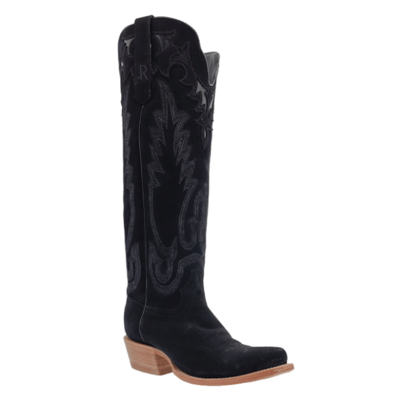 R Watson Quick Ship Women's Roughout Narrow Square 17"- BLACK