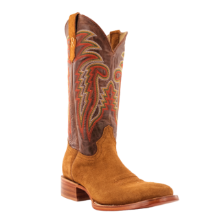R Watson Quick Ship Men's Roughout Wide Round 13"- TAN
