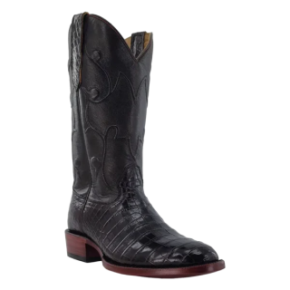 R Watson Quick Ship Men's Nile Crocodile Medium Round 13"- CHOCOLATE