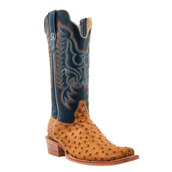 R Watson Quick Ship Men's Full Quill Ostrich Narrow Square - ANTIQUE SADDLE BRUCIATO