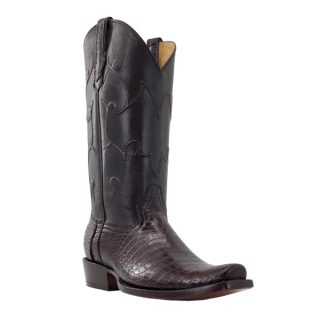 R Watson Quick Ship Men's Nile Crocodile Narrow Square 13"- CHOCOLATE