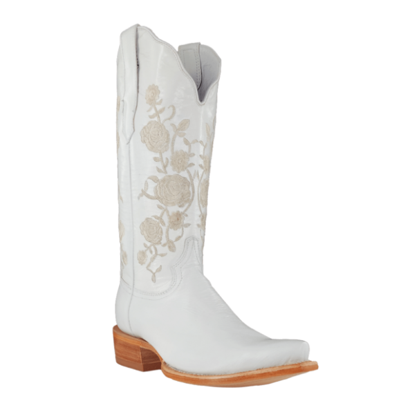 R Watson Quick Ship Women's Cowhide Pointed 13"- WEDDING WHITE