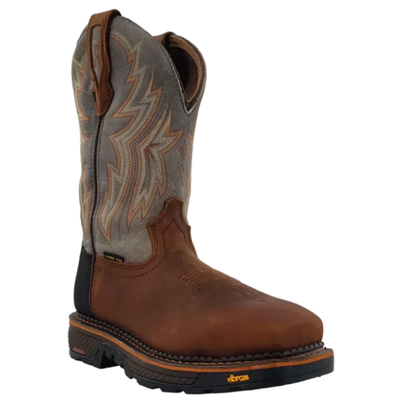 R Watson Quick Ship Men's Cowhide Wide Square 12" Composite Toe Work Boot - HAZEL BAY