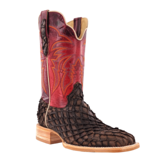 R Watson Quick Ship Women's Pirarucu Wide Square 11"- MATTE CHOCOLATE