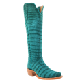 R Watson Quick Ship Women's Sueded Alligator Narrow Square 17"- TURQUOISE